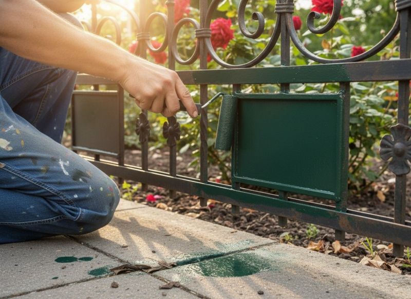 Wrought Iron Fence Painting